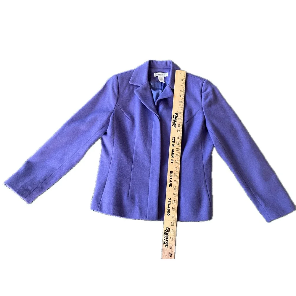 Vintage Violet Purple 100% Wool Blazer Jacket Women Size 10 Vintage Cottagecore
